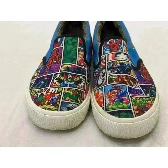 Marvel super heroes Canvas Slip On Shoes Size 9.5 Men's Ground Up Comic Book - Picture 3 of 8